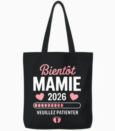 Femme Soon Granny 2026 Announcement Pregnancy Granny 2026 Tote Bags - Black
