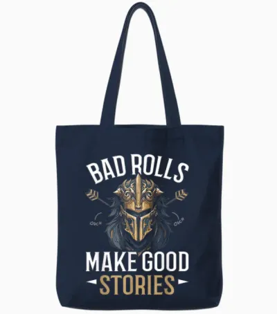 Rpg Gaming Role Playing D20 Tabletop Games Funny Rpg Gamer Tote Bags - Navy