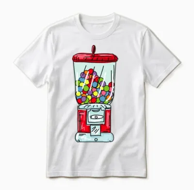 Retro Gumball Machine Unisex T-Shirt - White