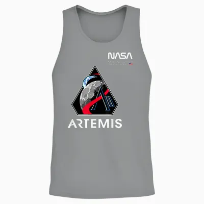 Nasa Artemis Ii Mission Patch Worm Logo Unisex Tank Top - Sport Grey