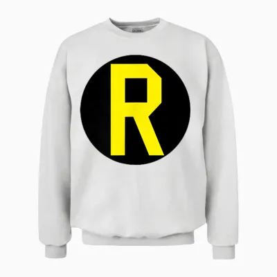 Batman Robin Left Chest Logo Unisex Sweatshirt - White