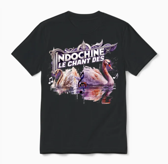 Les Cygnes D'indochine Design Woman Man Child Girl Son T-Shirt, Black, S Unisex T-Shirt in Black