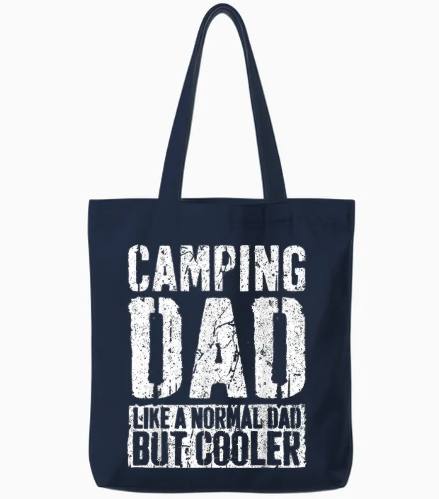 Camping Papa Shirt Herren Vatertag Camping Papa Tote Bags in Navy