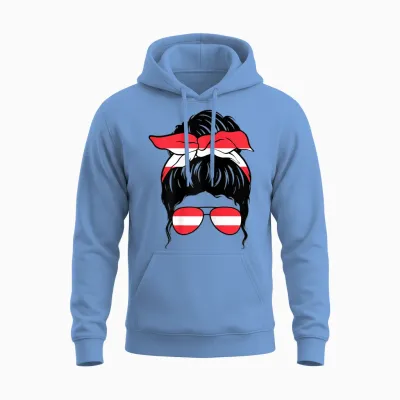 österreichisches Mädchen österreich österreich Flagge Unisex Hoodie - Carolina Blue