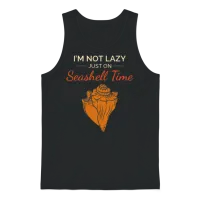 Conch Seashells Collector Beachcomber Sea Shell Unisex Tank Top - Black – 1