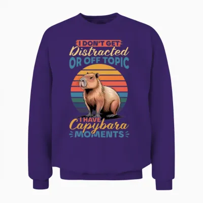 Funny Capybara Unisex Sweatshirt - Purple