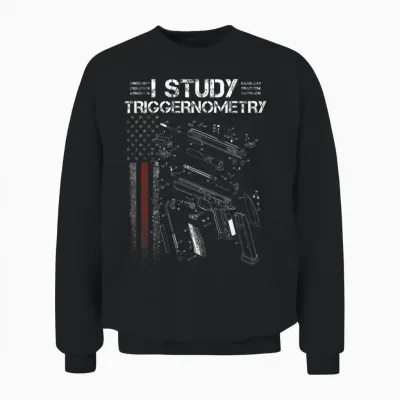 I Study Triggernometry Gun Veteran Christmas Unisex Sweatshirt - Black