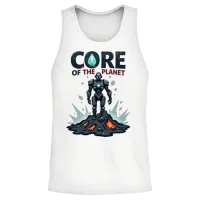 Embrace Earth's Power with Core of the Planet Unisex Tank Top - White – 2
