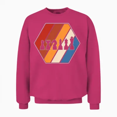 Chess Retro Unisex Sweatshirt - Heliconia