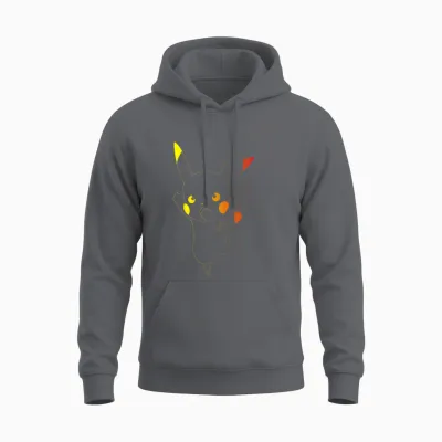 Pokémon - Pikachu Ombre Unisex Hoodie - Charcoal