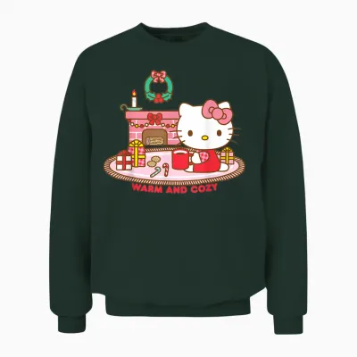 Hello Kitty Warm and Cozy Christmas Unisex Sweatshirt - Forest