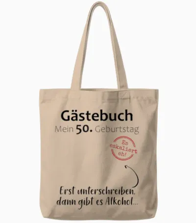 50. Geburtstag Mann Frau 50 Jahre Deko 1976 Lustig Gechenk Tote Bags - Natural