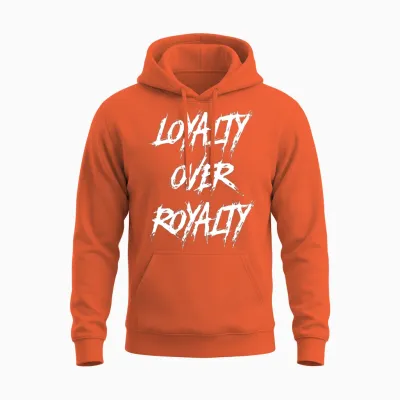 Loyalty Over Royalty Unisex Hoodie - Orange