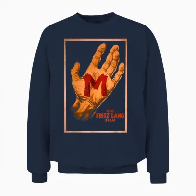 M - Eine Stadt Sucht Ihren Mörder Stummfilm Klassiker Unisex Sweatshirt - Navy