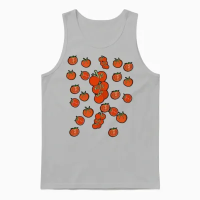 Funny Tomato Outfit Unisex Tank Top - Ash