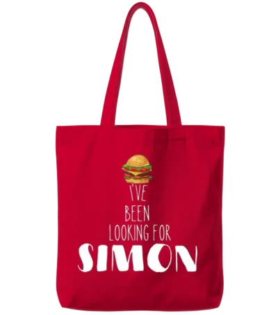 Funny Simon Saying Simon Tote Bags - Red