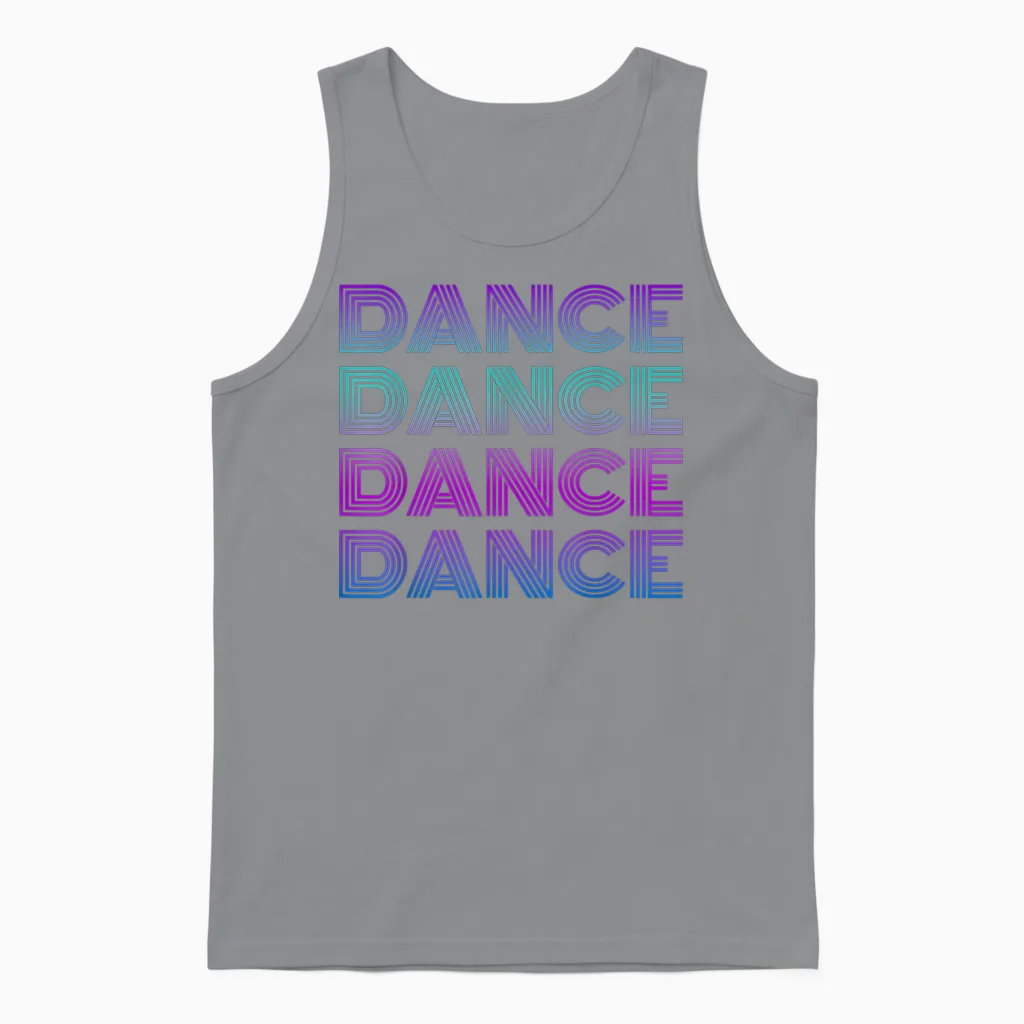 Retro Dance I Love Dancing Dancer Teen Student Dance Teacher Unisex Tank Top in Sport Grey