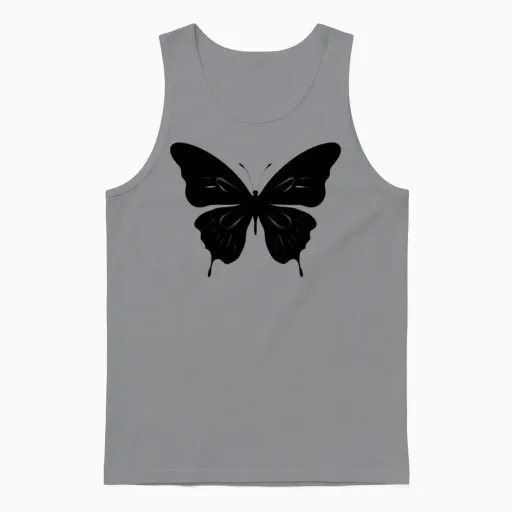Butterfly Unisex Tank Top in Sport Grey