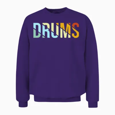 Drums Retro Unisex Sweatshirt - Purple
