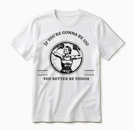 If You're Gonna Be 100, You Better Be Tough Unisex T-Shirt in White