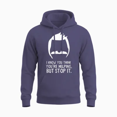 Bob's Burgers I Know You Think You're Helping but Stop It Unisex Hoodie - Heather Sport Dark Navy