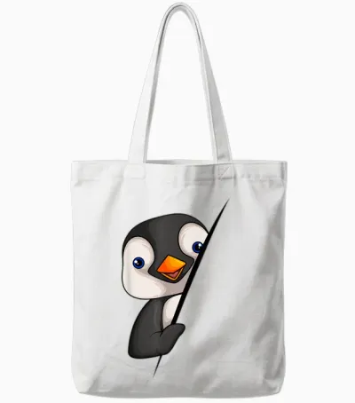 Pinguin Mädchen Jungen Kinder Damen Penguin Tote Bags - White