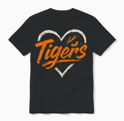Retro Distressed Name Tigers Pride Gifts for Men Women Unisex T-Shirt - Black