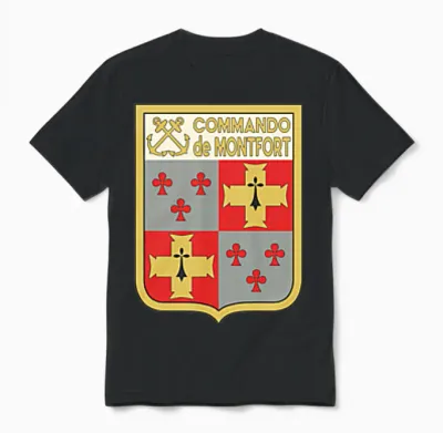 Montfort Commando Des Forces Spéciales Militaires Françaises T-Shirt Haut De Gamme Unisex T-Shirt - Black
