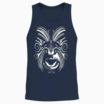 Tatouage Maori Blanc Unisex Tank Top - Navy