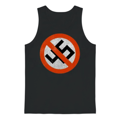 No 45, No Trump Anti Trump Print - Distressed Unisex Tank Top - Black