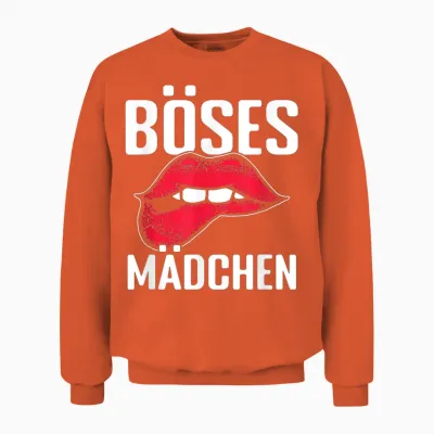 Gothic Sarkasmus Unartig Zicke Prizessin Böses Mädchen Unisex Sweatshirt - Orange