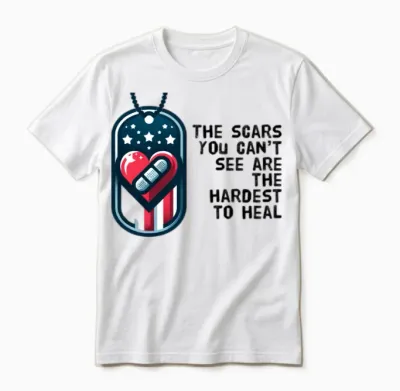 Veteran Mental Health Unisex T-Shirt - White