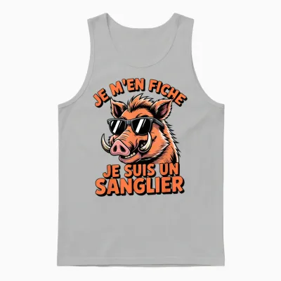 I Don't Care I'm a Boar Humour Lovers Animals Unisex Tank Top - Ash
