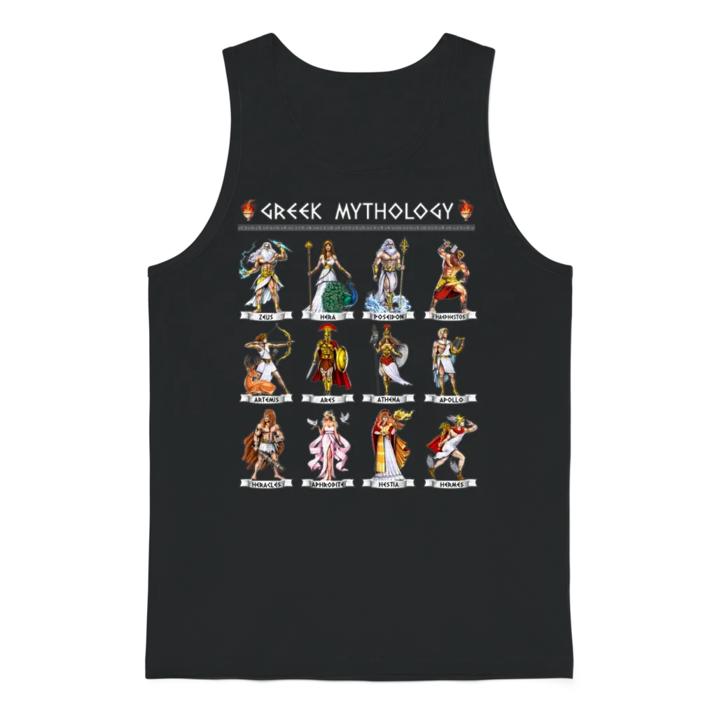 Greek Mythology Gods Christian & Faith Unisex Tank Top - Black