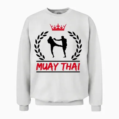 Muay Thai Unisex Sweatshirt - White