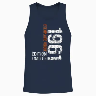 Vintage 1961 Gift 65 Years Man Birthday Humour Unisex Tank Top - Navy