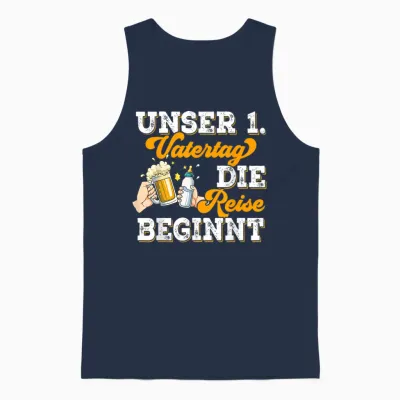 Erster Vatertag Unisex Tank Top - Navy