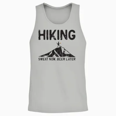 Hiking: Sweat Now, Beer Later - Hiking Unisex Tank Top - Ash