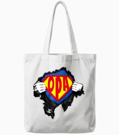 Opa Superheld Herren Großvater Super Opa Tote Bags - White