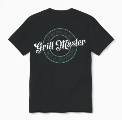 Mens Funny Bbq Grill Master Unisex T-Shirt - Black