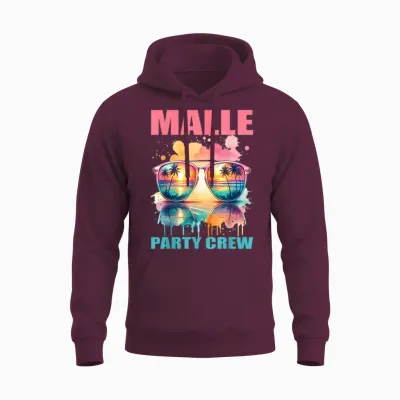 Malle Party Crew - Mallorca Urlaub Design Unisex Hoodie - Maroon