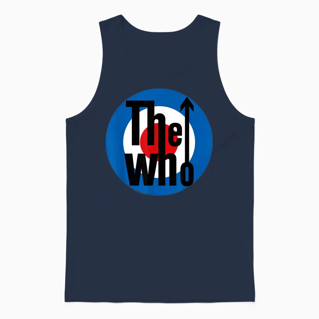 The Who T-Shirt Classic Rock Music Band Black Unisex S Unisex Tank Top in Navy