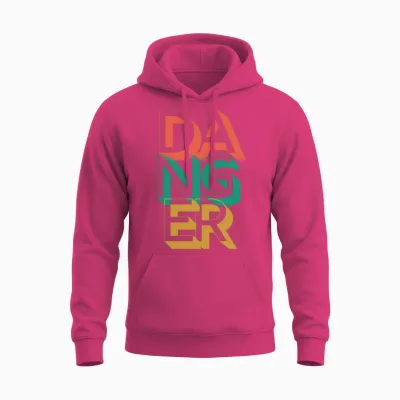Retro Danger Unisex Hoodie - Heliconia