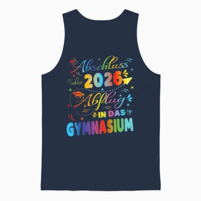 Schulkind Abschluss Grundschule 2026 Einschulung Gymnasium Unisex Tank Top - Navy