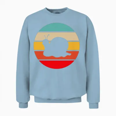 Snail Retro Unisex Sweatshirt - Light Blue