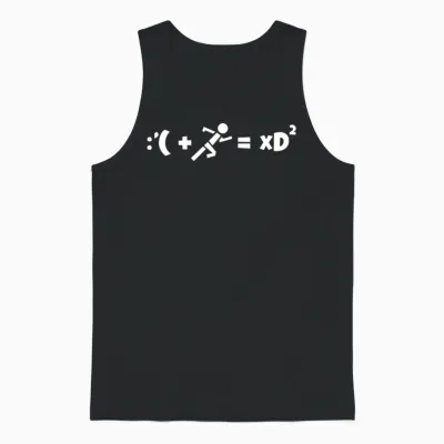 Funny Running Formula Unisex Tank Top - Black