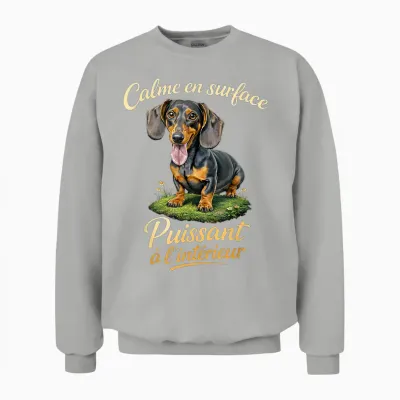 Idée Cadeau Pour Fan De Chien Et Amoureux De Teckel Unisex Sweatshirt - Ash