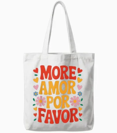 More Amor Por Favor Spain Love Romantic Valentine's Day Tote Bags - White