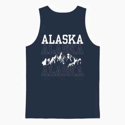 Alaska Hiker Hiking Nature Hike Unisex Tank Top - Navy