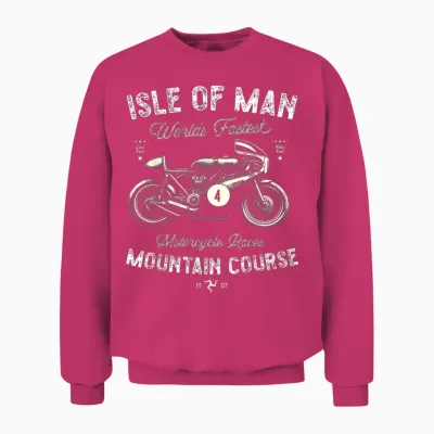 Retro Isle of Man Tt Races Vintage Motorcycle Race Unisex Sweatshirt - Heliconia